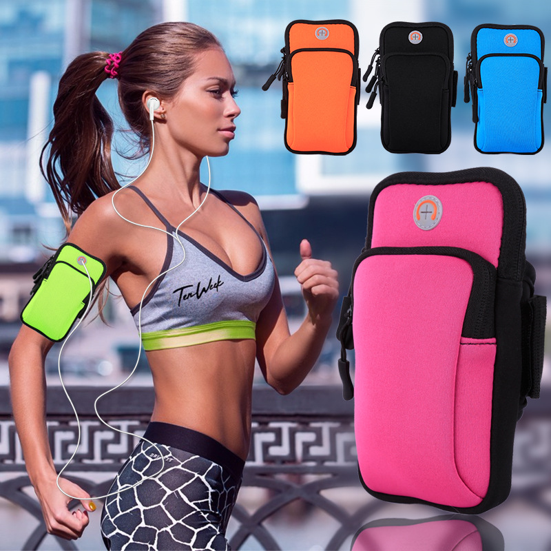 Running Gear Kit - กระเป๋า pengikat lengan ฟิตเนสวิ่งกระเป๋ารัดต้นแขนกีฬากระเป๋าที่จับโทรศัพท์มือถือวิ่งจ๊อกกิ้งกระเป๋าเข็มขัดยิมครอบคลุมสำหรับสมาร์ทโฟน6