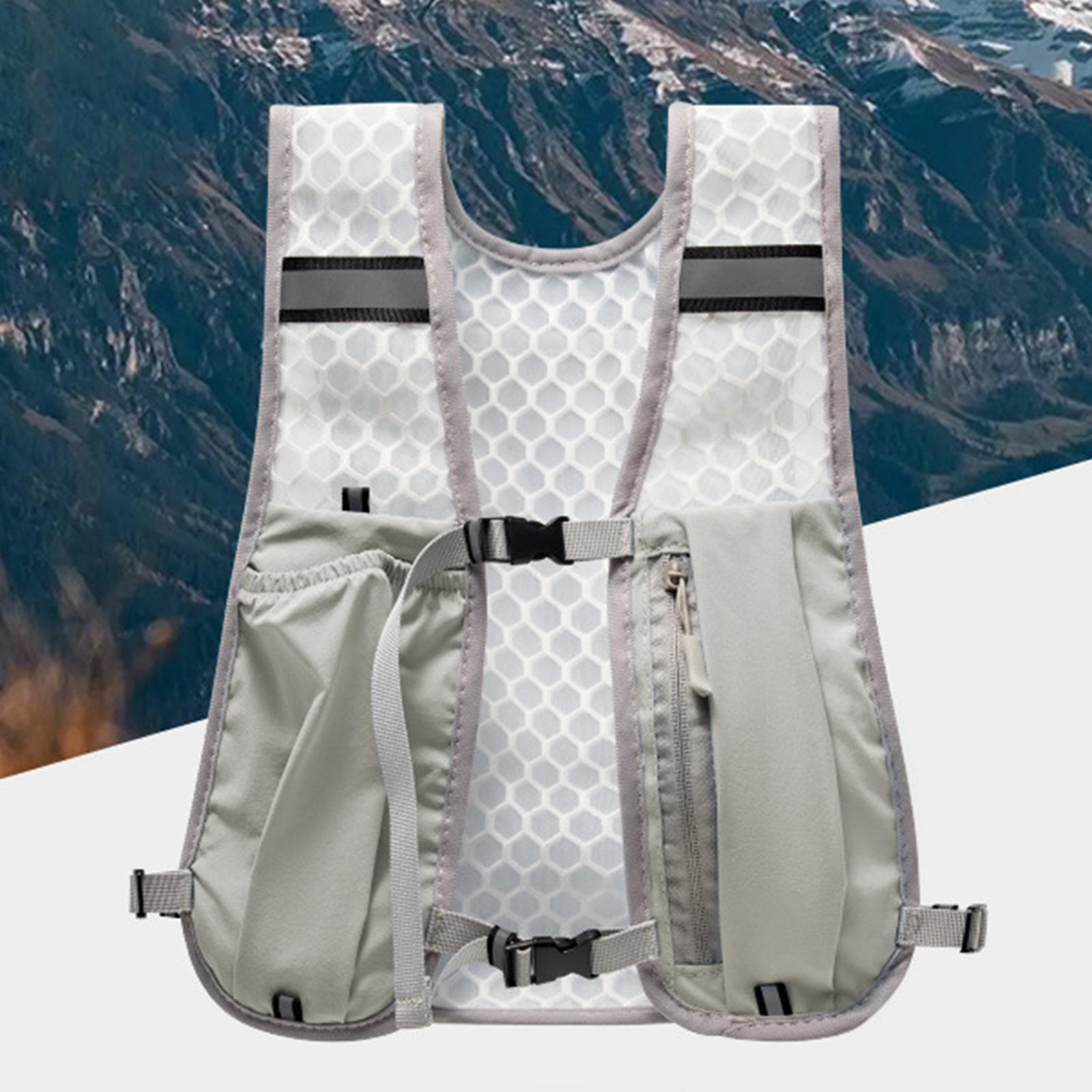 Running Gear Trail - กระเป๋าเป้สะพายหลังแบบสะท้อนแสงพร้อมช่องใส่ขวดน้ำ ระบายอากาศได้ดี เหมาะสำหรับการตั้งแคมป์ วิ่งเทรล และเดินป่า