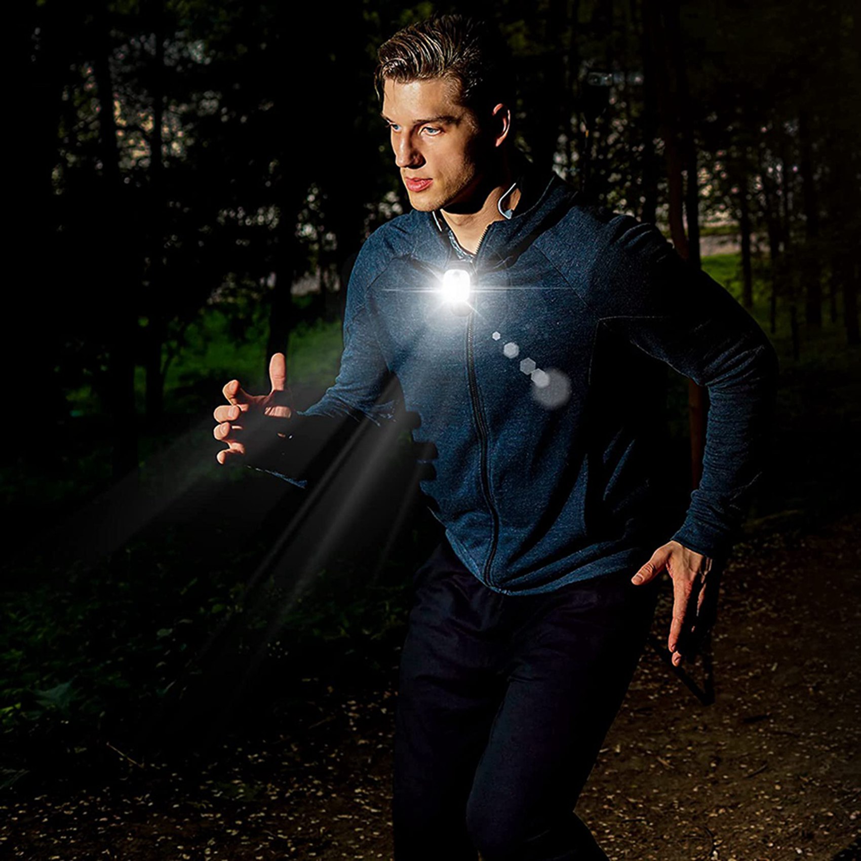 Running Gear On - ABUP-2X คลิปกลางคืนกลางแจ้งบนไฟวิ่งสะท้อนแสง USB ชาร์จไฟ LED วิ่งเกียร์ความปลอดภัยแสงวิ่ง