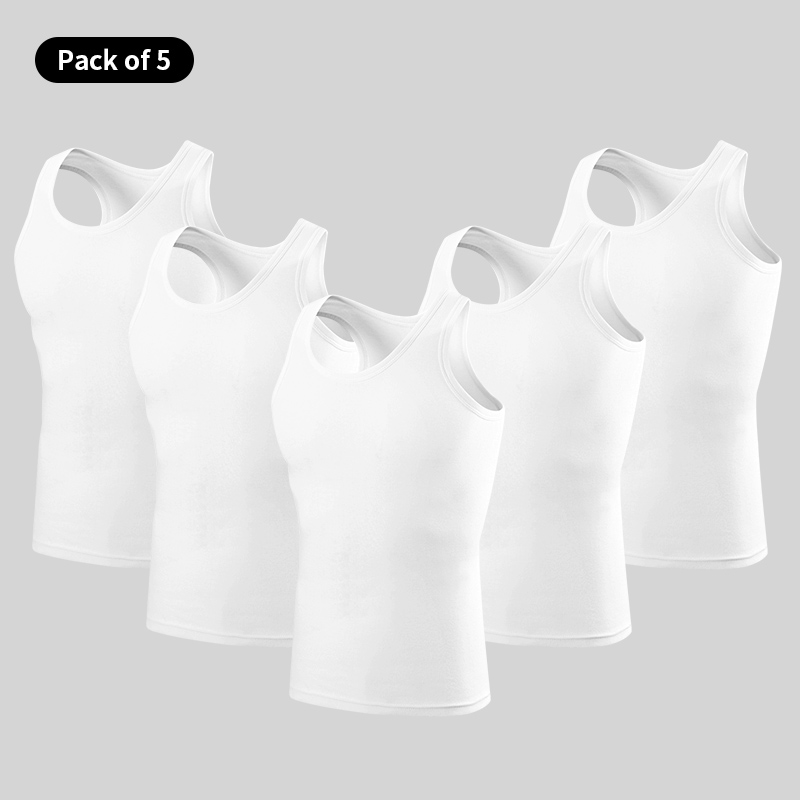Running Gear Youth - 5/1 ชิ้นชายผ้าฝ้ายกีฬาเสื้อกั๊กสีทึบคลาสสิก Four Seasons บาง Joker