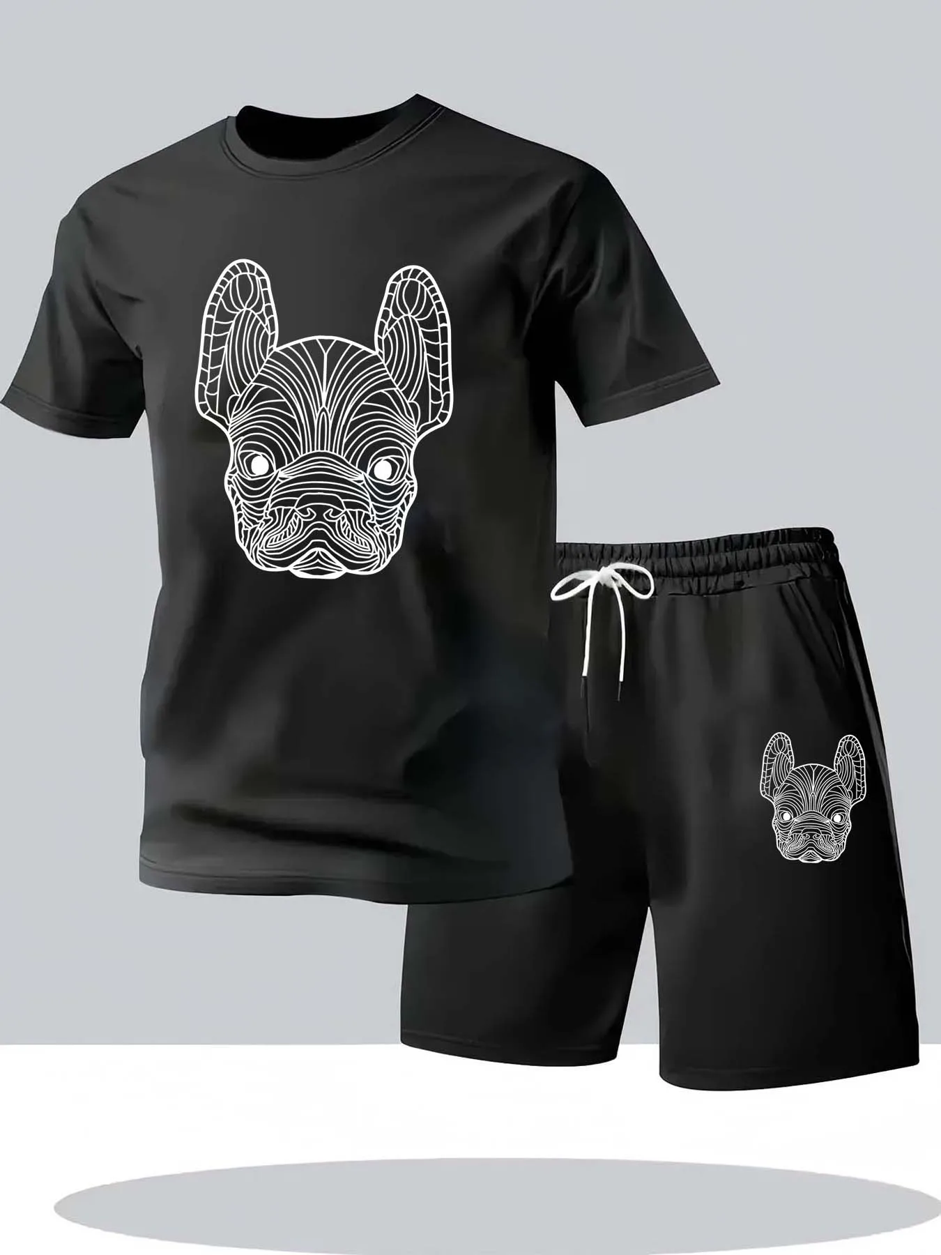 Running Gear For Men - ฤดูร้อนผู้ชายเสื้อยืดแขนสั้นลำลองแห้งเร็วและกางเกงขาสั้นชุดแฟชั่นสตรีทแฟชั่นวิ่งกีฬาชุด 2 ชิ้น