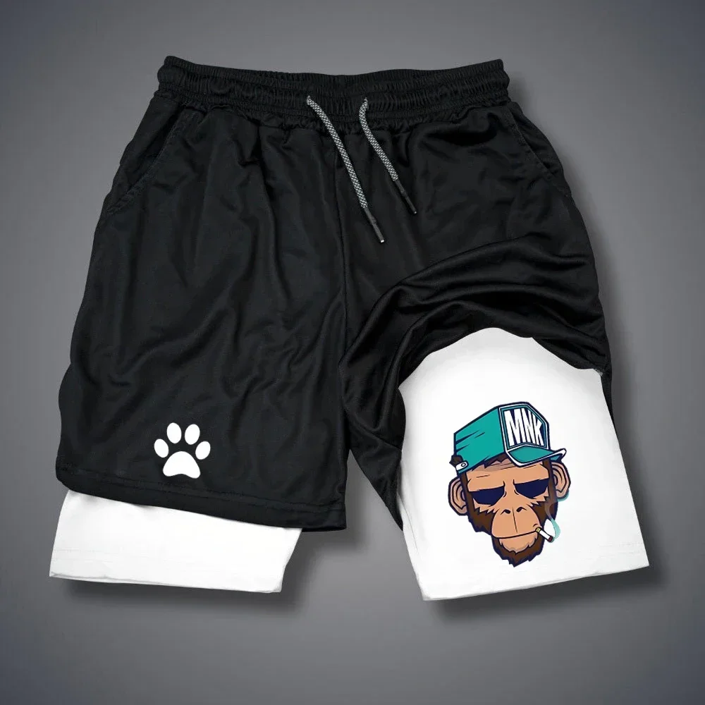Running Gear For Men - กางเกงขาสั้นออกกำลังกายสำหรับผู้ชายกางเกงขาสั้นแบบ2 in 1กางเกงขาสั้นสำหรับใส่วิ่งออกกำลังกายฟิตเนสวิ่ง