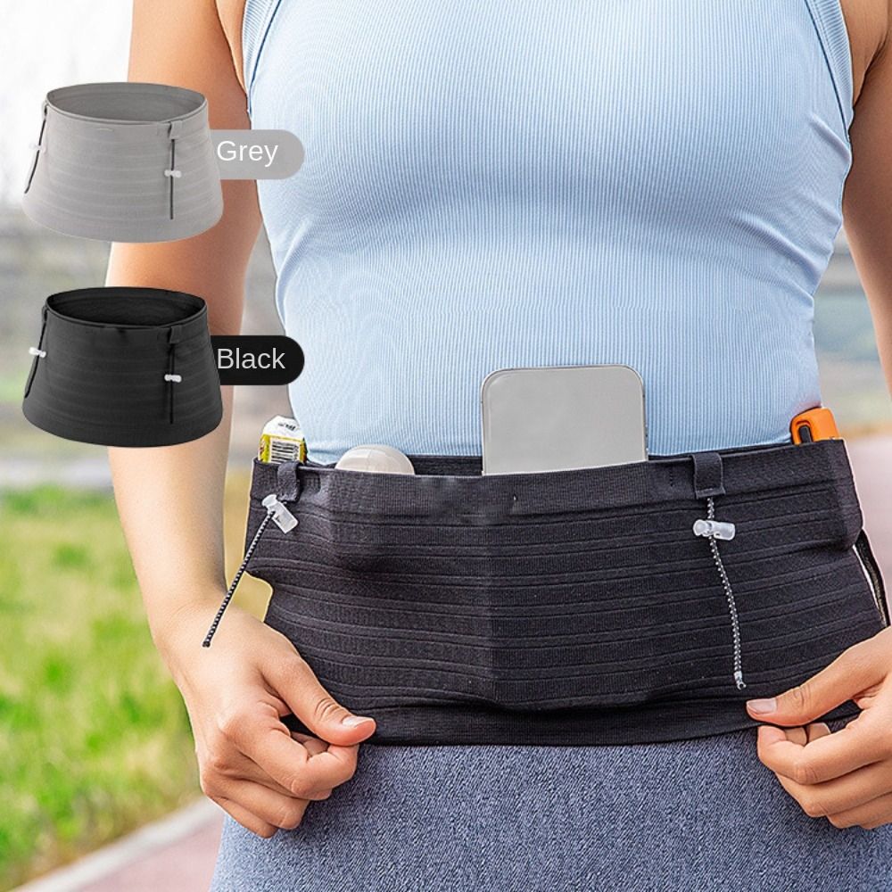 Running Gear Kit - กระเป๋าคาดเอวแบบซ่อนได้ กระเป๋าคาดเอวขนาดใหญ่ ความจุเยอะ กระเป๋าวิ่งมาราธอน กระเป๋าเก็บของอเนกประสงค์ กระเป๋าใส่โทรศัพท์สำหรับออกกำลังกาย