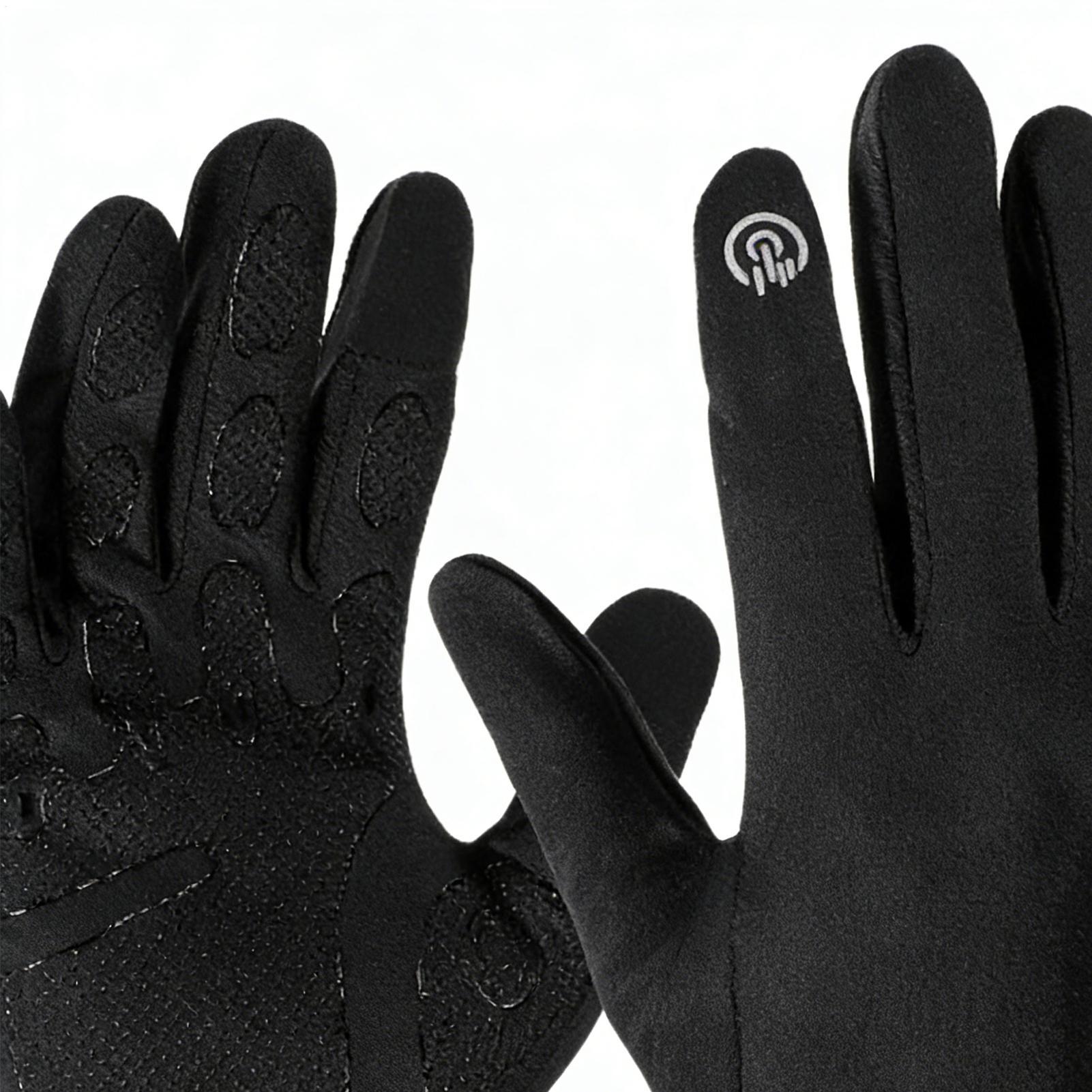 Running Gear For Cold Weather - ถุงมือปั่นจักรยานแบบเต็มนิ้ว สำหรับอากาศหนาว อุปกรณ์กลางแจ้ง รองรับหน้าจอสัมผัส ถุงมือสำหรับปั่นจักรยาน วิ่ง