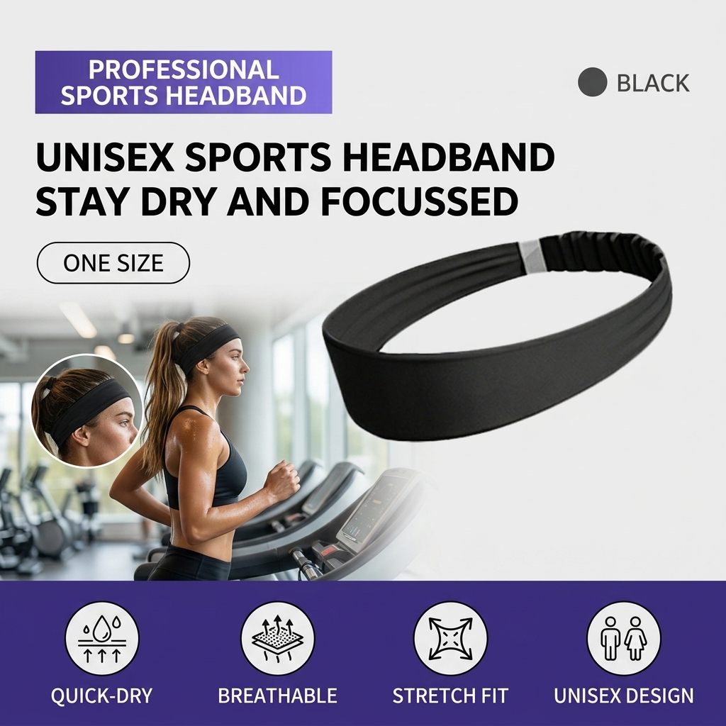 ที่คาดผมกีฬาแบบระบายอากาศ ดูดซ - Running Gear Headband บทวิจารณ์และราคา