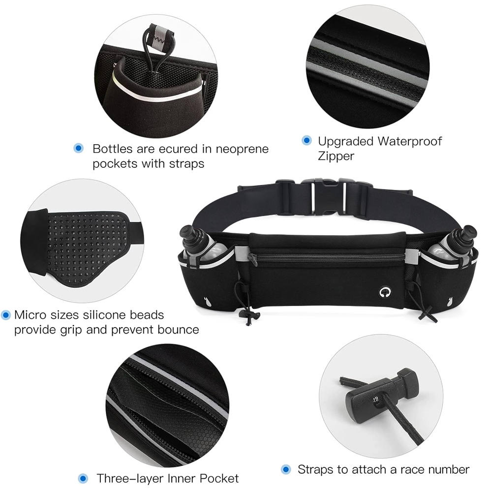 เข็มขัดวิ่ง 1 ชิ้นพร้อมขวดน้ํา - Running Gear Kit บทวิจารณ์และราคา